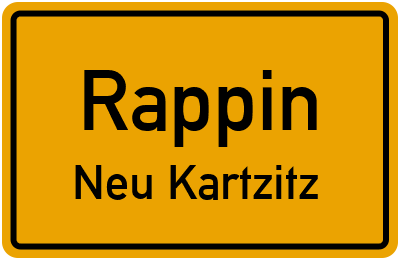 Straßenverzeichnis Rappin Neu Kartzitz