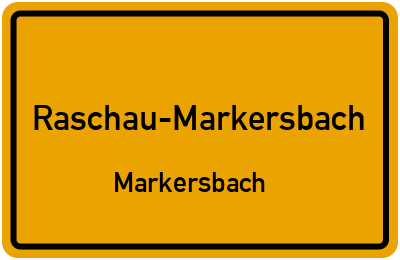 Ortsschild Raschau-Markersbach Markersbach