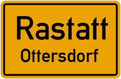 Ortsschild Rastatt Ottersdorf