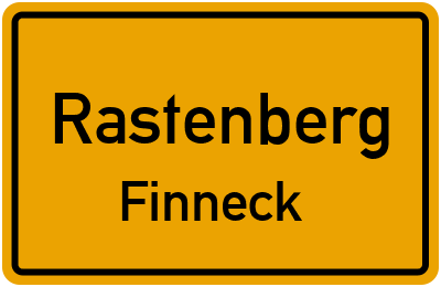 Straßenverzeichnis Rastenberg Finneck