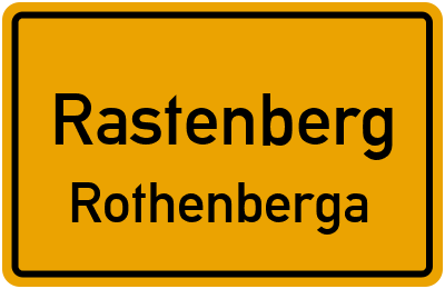 Straßenverzeichnis Rastenberg Rothenberga