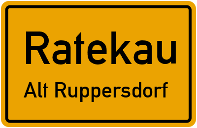 Ortsschild Ratekau Alt Ruppersdorf
