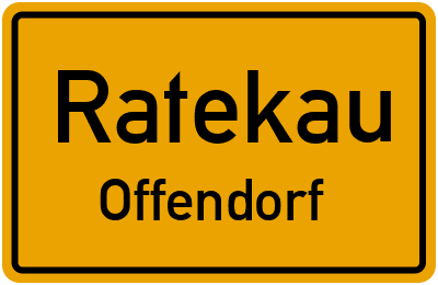 Ortsschild Ratekau Offendorf