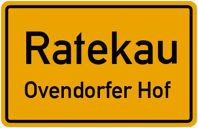 Ortsschild Ratekau Ovendorfer Hof