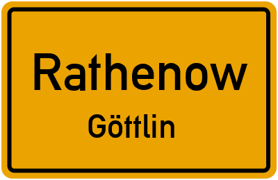 Ortsschild Rathenow Göttlin