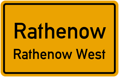Straßenverzeichnis Rathenow Rathenow West