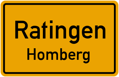 Ortsschild Ratingen Homberg