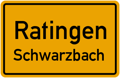 Straßenverzeichnis Ratingen Schwarzbach