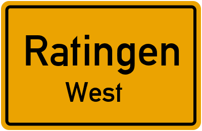 Ortsschild Ratingen West