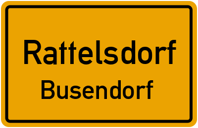 Ortsschild Rattelsdorf Busendorf