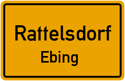 Ortsschild Rattelsdorf Ebing