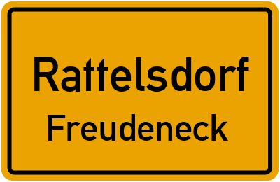 Ortsschild Rattelsdorf Freudeneck