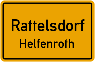 Ortsschild Rattelsdorf Helfenroth