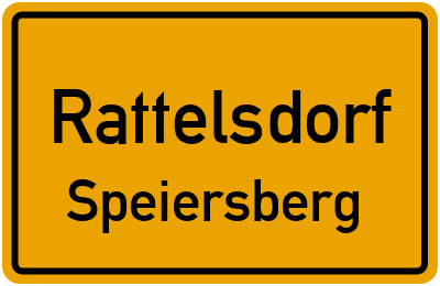 Ortsschild Rattelsdorf Speiersberg