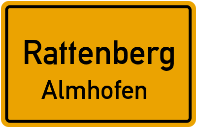 Ortsschild Rattenberg Almhofen