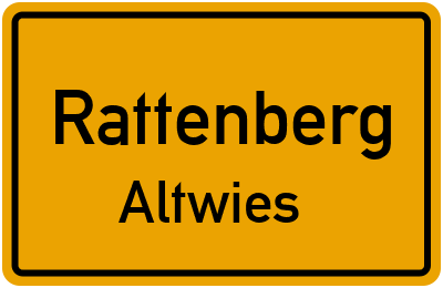 Ortsschild Rattenberg Altwies