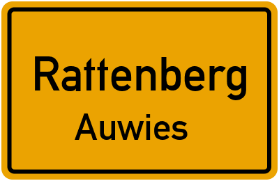 Ortsschild Rattenberg Auwies