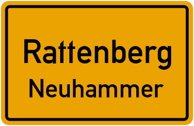 Ortsschild Rattenberg Neuhammer