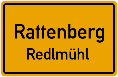 Ortsschild Rattenberg Redlmühl