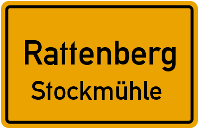 Ortsschild Rattenberg Stockmühle
