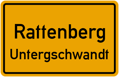 Ortsschild Rattenberg Untergschwandt