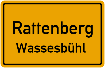 Ortsschild Rattenberg Wassesbühl