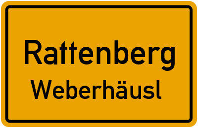 Ortsschild Rattenberg Weberhäusl