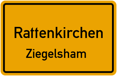 Ortsschild Rattenkirchen Ziegelsham
