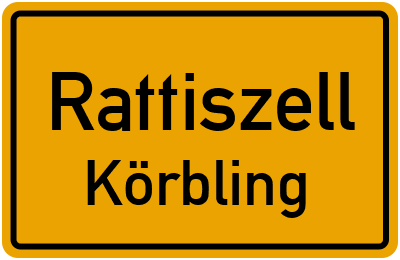 Ortsschild Rattiszell Körbling