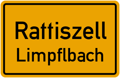 Ortsschild Rattiszell Limpflbach