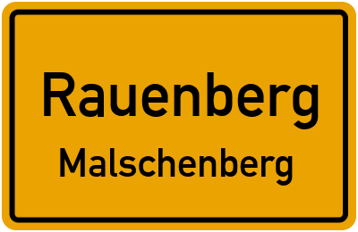 Straßenverzeichnis Rauenberg Malschenberg