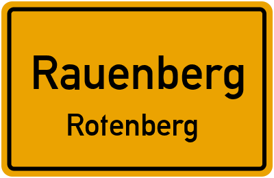 Straßenverzeichnis Rauenberg Rotenberg