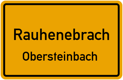 Ortsschild Rauhenebrach Obersteinbach