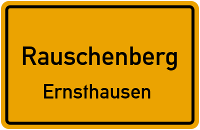 Ortsschild Rauschenberg Ernsthausen