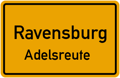 Ortsschild Ravensburg Adelsreute