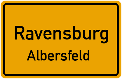 Ortsschild Ravensburg Albersfeld