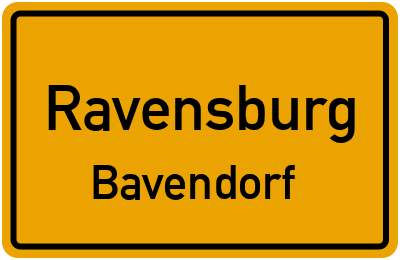 Ortsschild Ravensburg Bavendorf