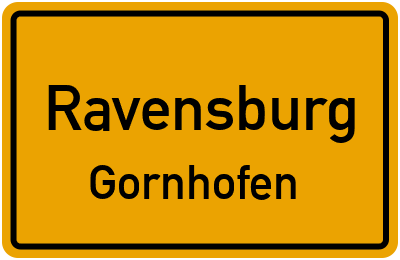 Straßenverzeichnis Ravensburg Gornhofen