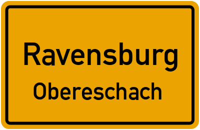 Ortsschild Ravensburg Obereschach