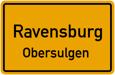 Straßenverzeichnis Ravensburg Obersulgen