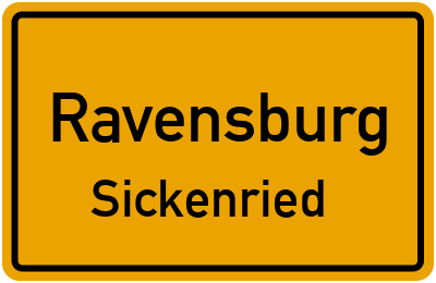 Ortsschild Ravensburg Sickenried