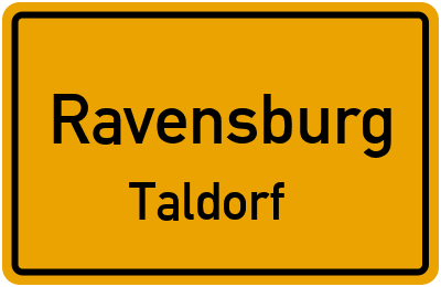 Ortsschild Ravensburg Taldorf