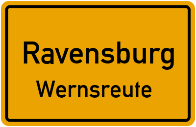 Straßenverzeichnis Ravensburg Wernsreute