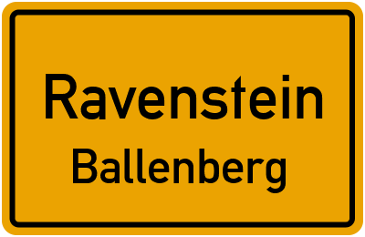 Ortsschild Ravenstein Ballenberg
