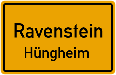 Ortsschild Ravenstein Hüngheim