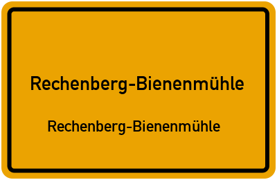 Straßenverzeichnis Rechenberg-Bienenmühle Rechenberg-Bienenmühle