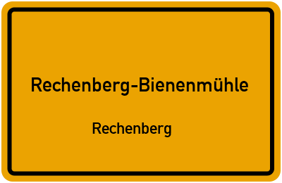 Straßenverzeichnis Rechenberg-Bienenmühle Rechenberg