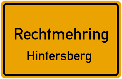 Ortsschild Rechtmehring Hintersberg