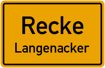 Straßenverzeichnis Recke Langenacker