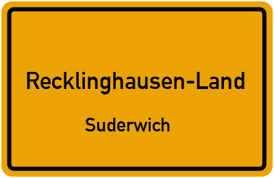 Straßenverzeichnis Recklinghausen-Land Suderwich